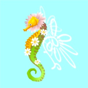 White Flowerwing Seahorse